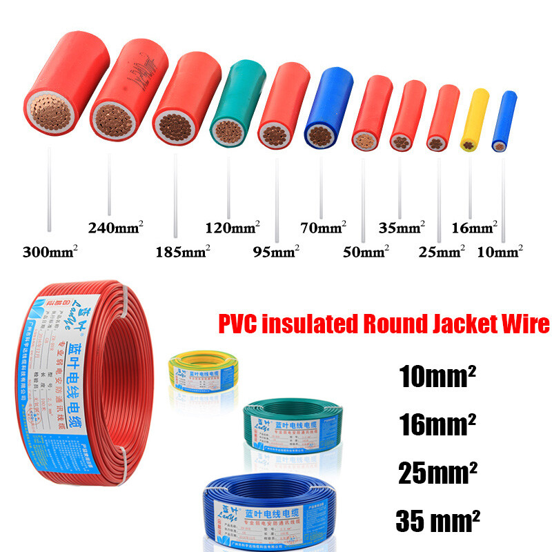 10/16/25/35mm² Copper Core Electrical Cable Hard Wire PVC Insulation Fireproof