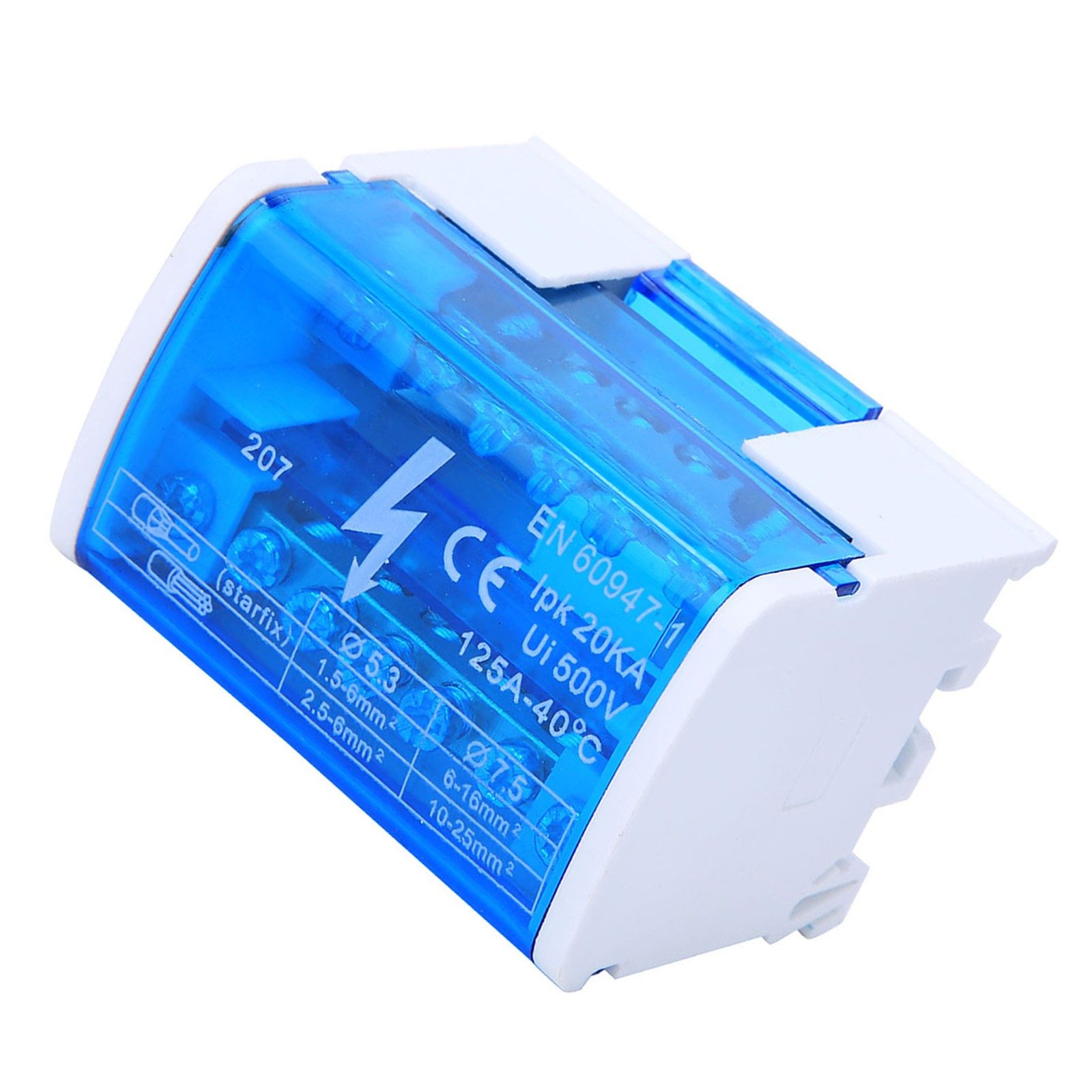 ­Terminal Distribution Box Din Rail 2-Level Single Phase With Transparent Dust