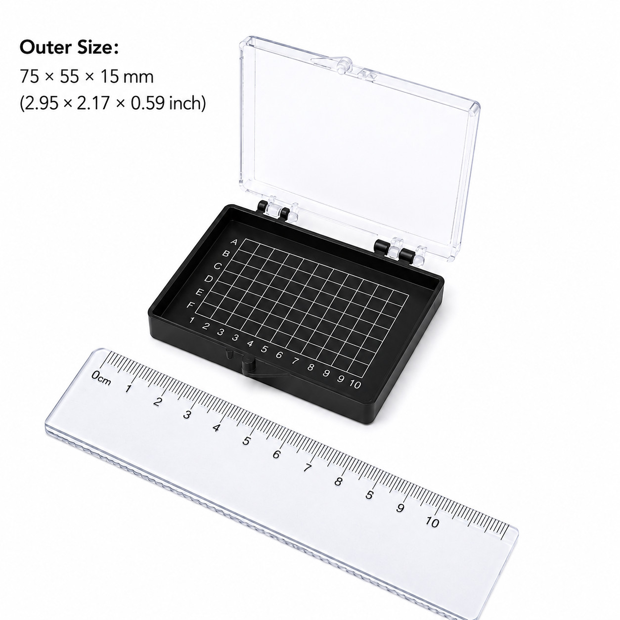 Chip Storage Box 55mm 75mm Sticky Gel Case Semiconductor Wafer Die Holder