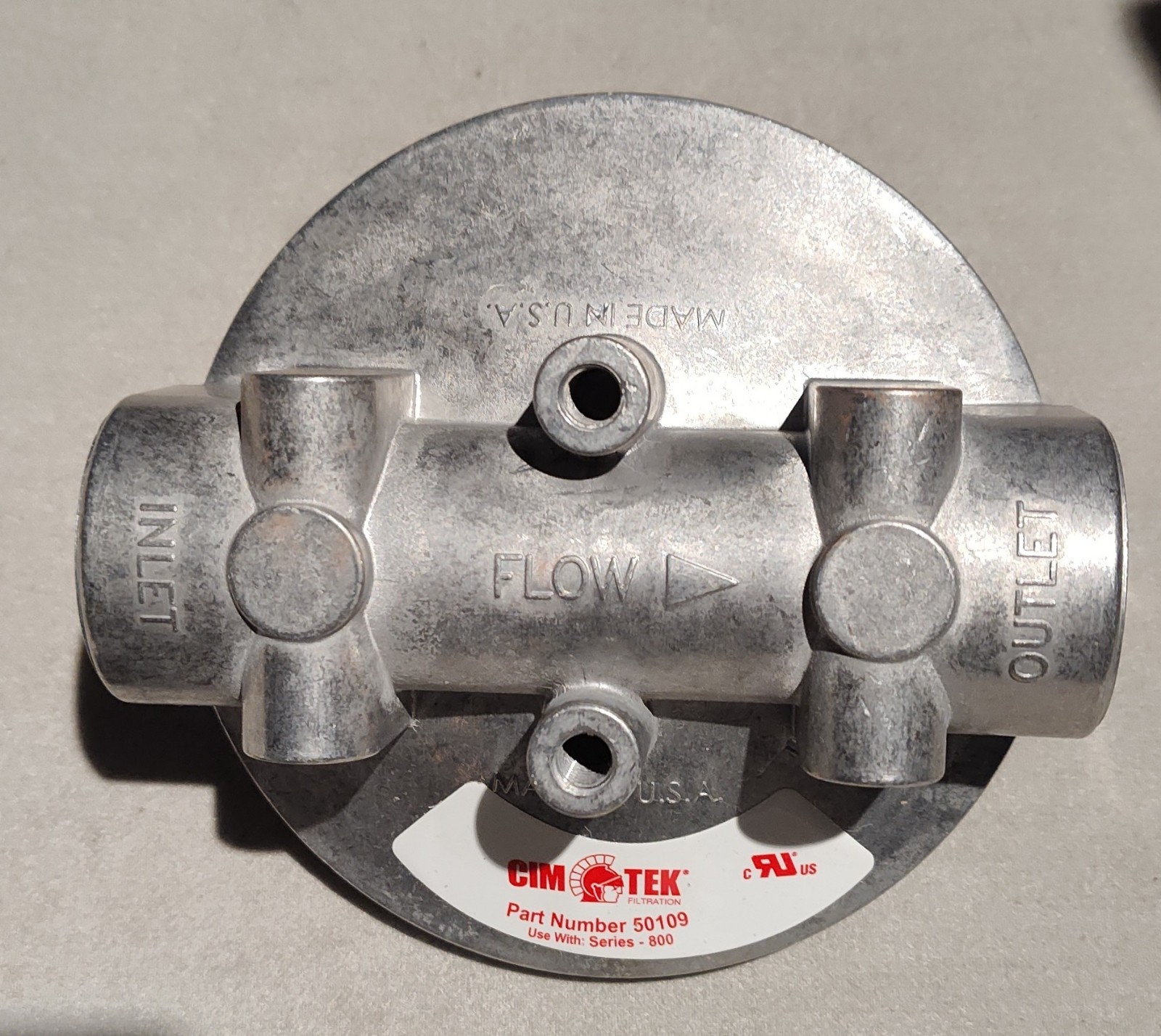 Cim-Tek 50109 – 1″ NPT Aluminum Single Adapter For 40 & 800 Series Filters