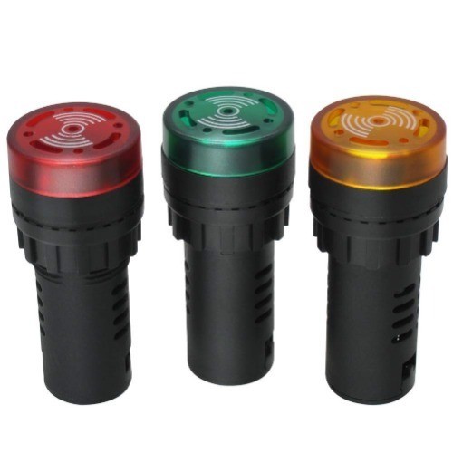 AD16-22SM-RGY110V 22mm Buzzer 110V 120V LED Indicator Light Flash Alarm Beep