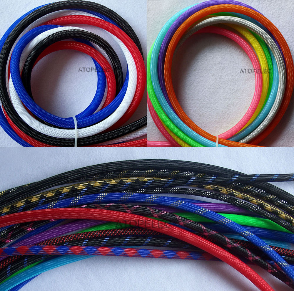 5M TIGHT Braided PET Expandable Sleeving Cable Wire Sheath Mesh Loom 2-16mm Wide