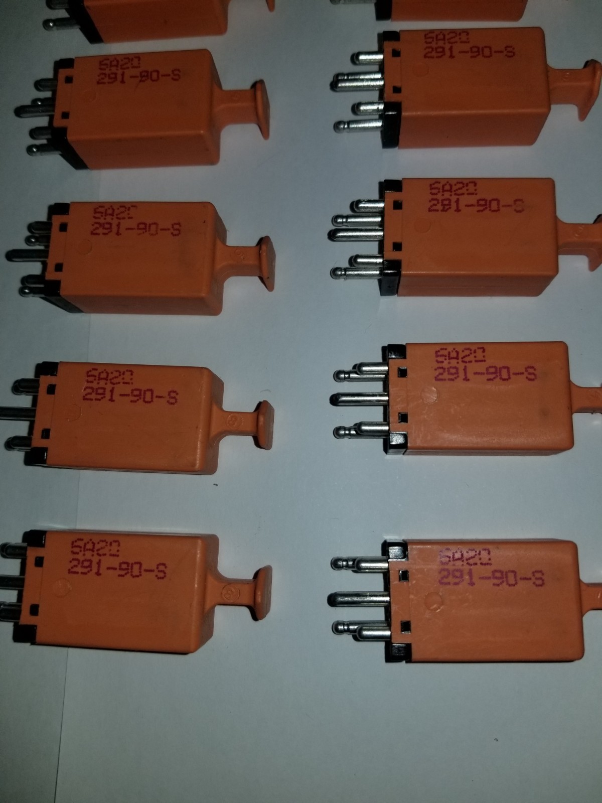 Vintage(Lot of 12) Reliance 6A20 5-Pin Gas Tube Surge Protector Module 291-90-S