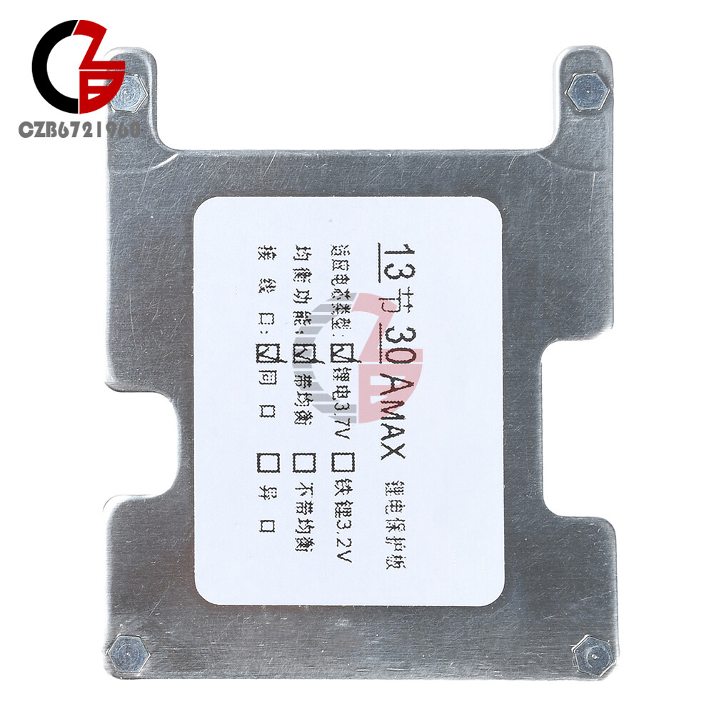 13S 48V 30A 18650 Li-ion Battery Protection Board BMS w/ Equalization for E-bike