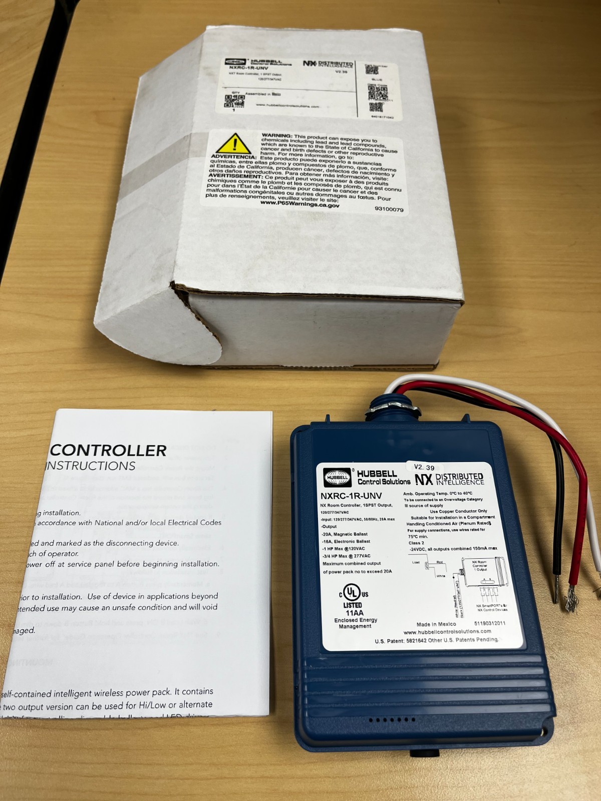 NX Lighting Controls NXRC-1RD-UNV Room Controller, New open in original box