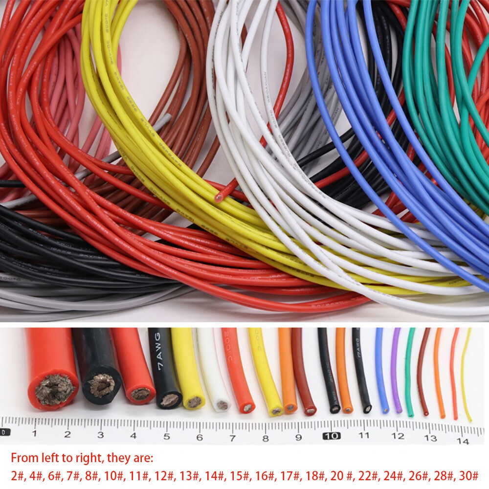 Silicone Wire 2~30 AWG Ultra Flexible Cable High Temperature Tinned Copper Wire