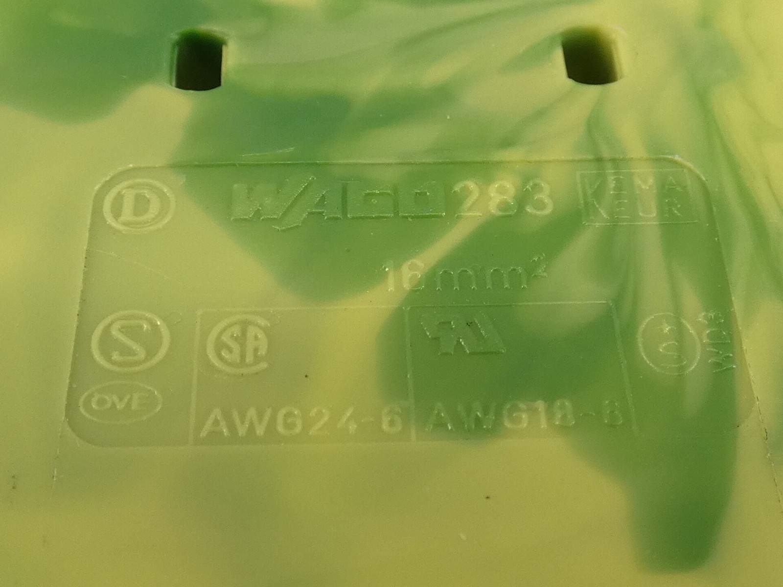 *Lot of 5* Wago 283 AWG24-6 Terminal Block – NEW Surplus!