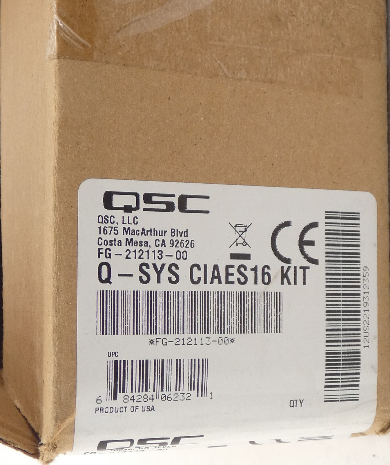 QSC Q-SYS CIAES16 16-Channel Digital AES/EBU Input Card AES3 – NEW Surplus!