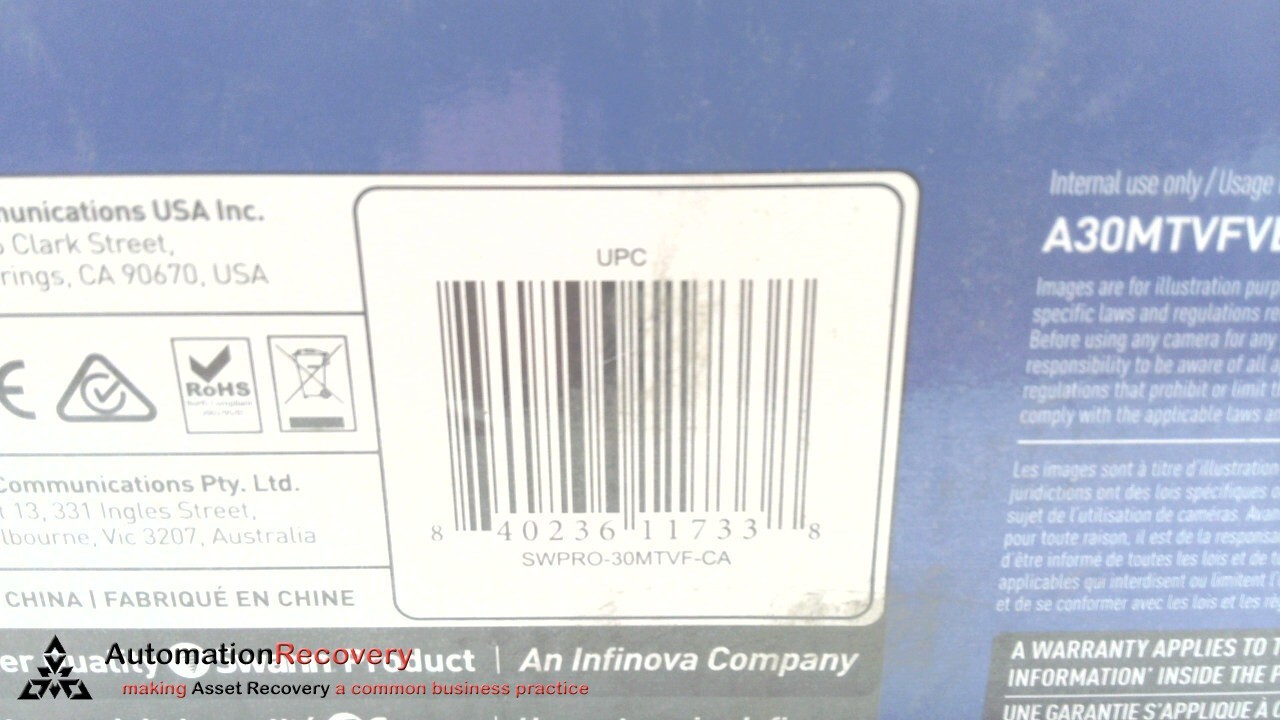 SWANN SWPRO-30MTVF-CA, SECURITY EXTENSION CABLE, NEW #311454