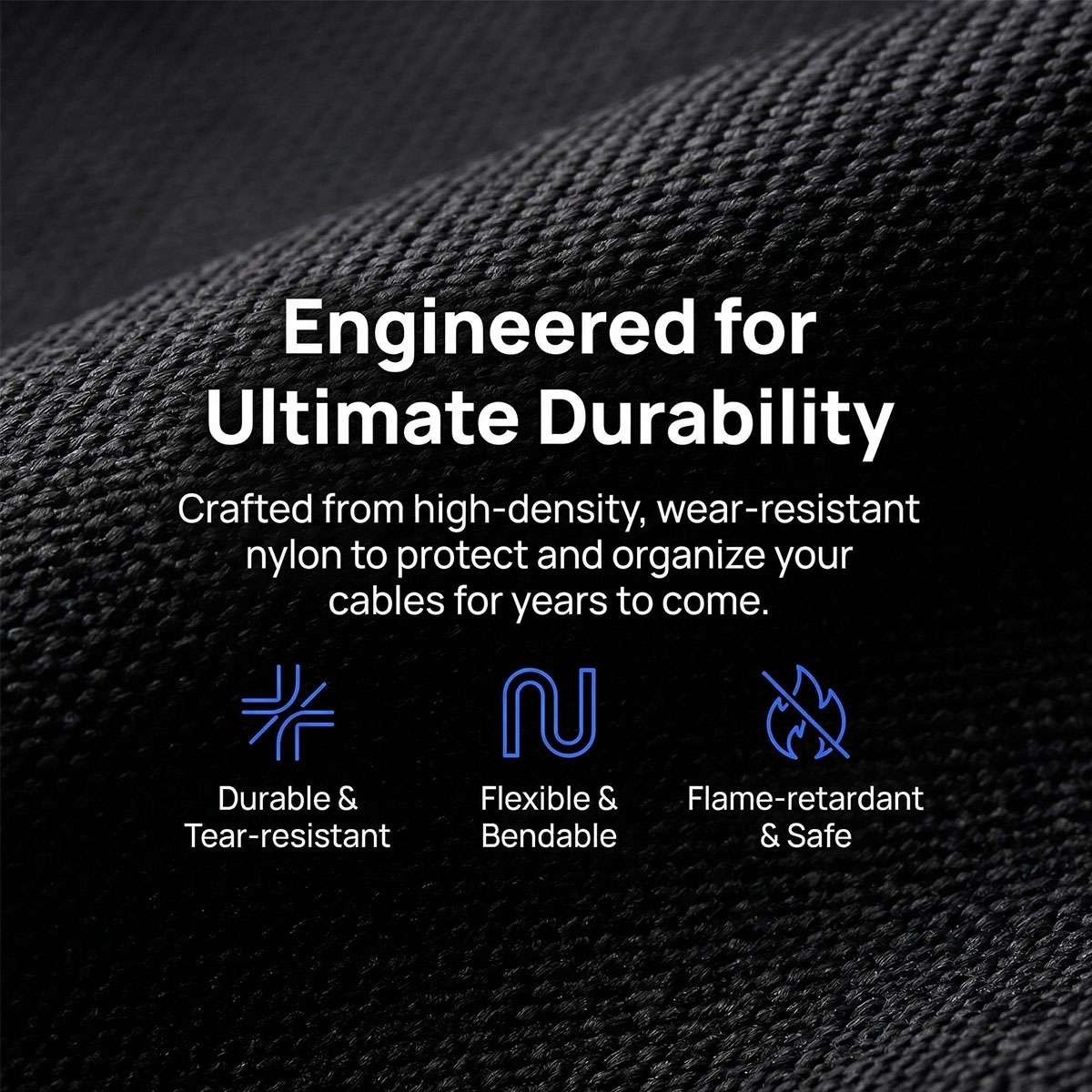 Split Braided Cable Sleeve Nylon Self Wrap Wire Loom Cord Management Protector