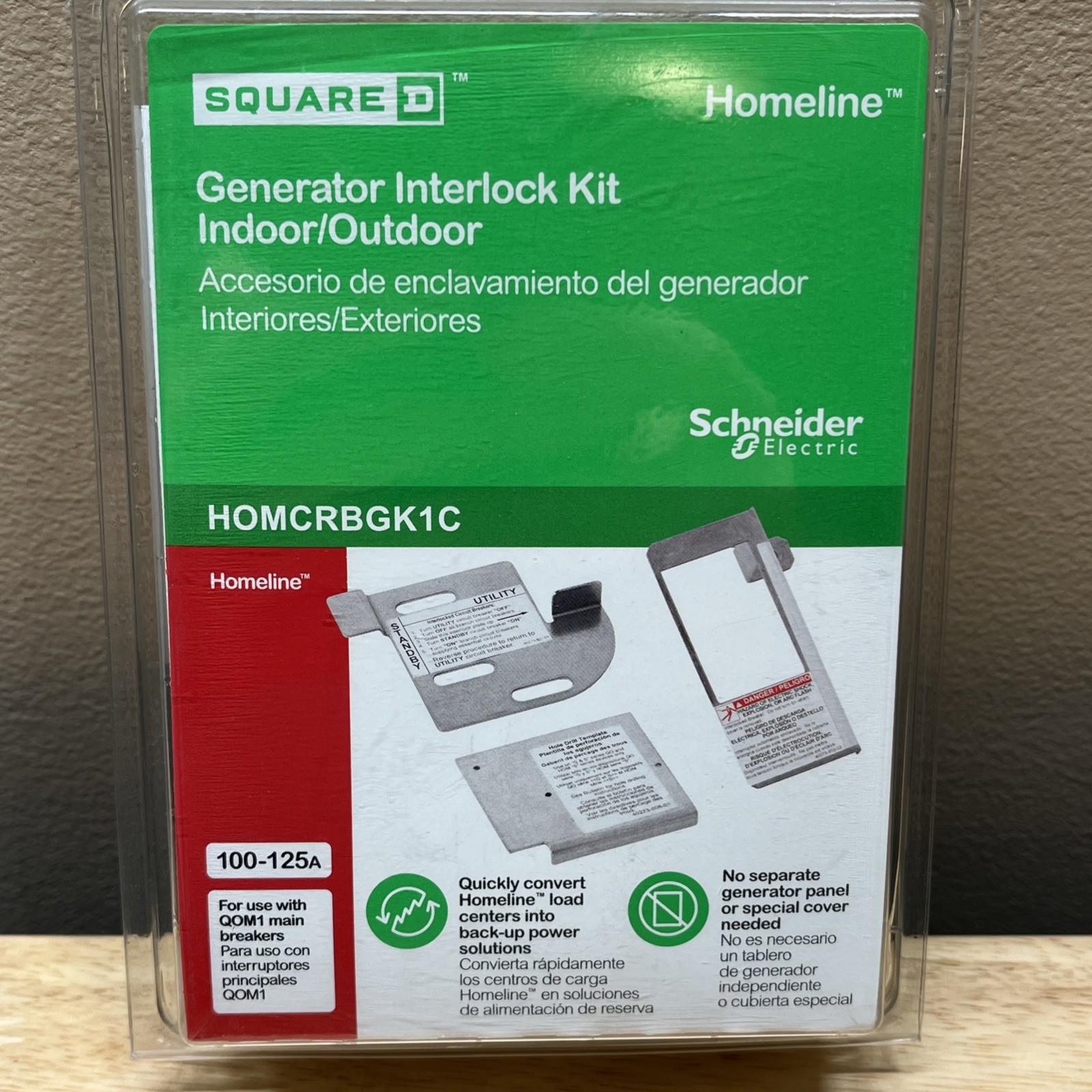 Square D 1-in Generator interlock kit – HOMCRBGK1C