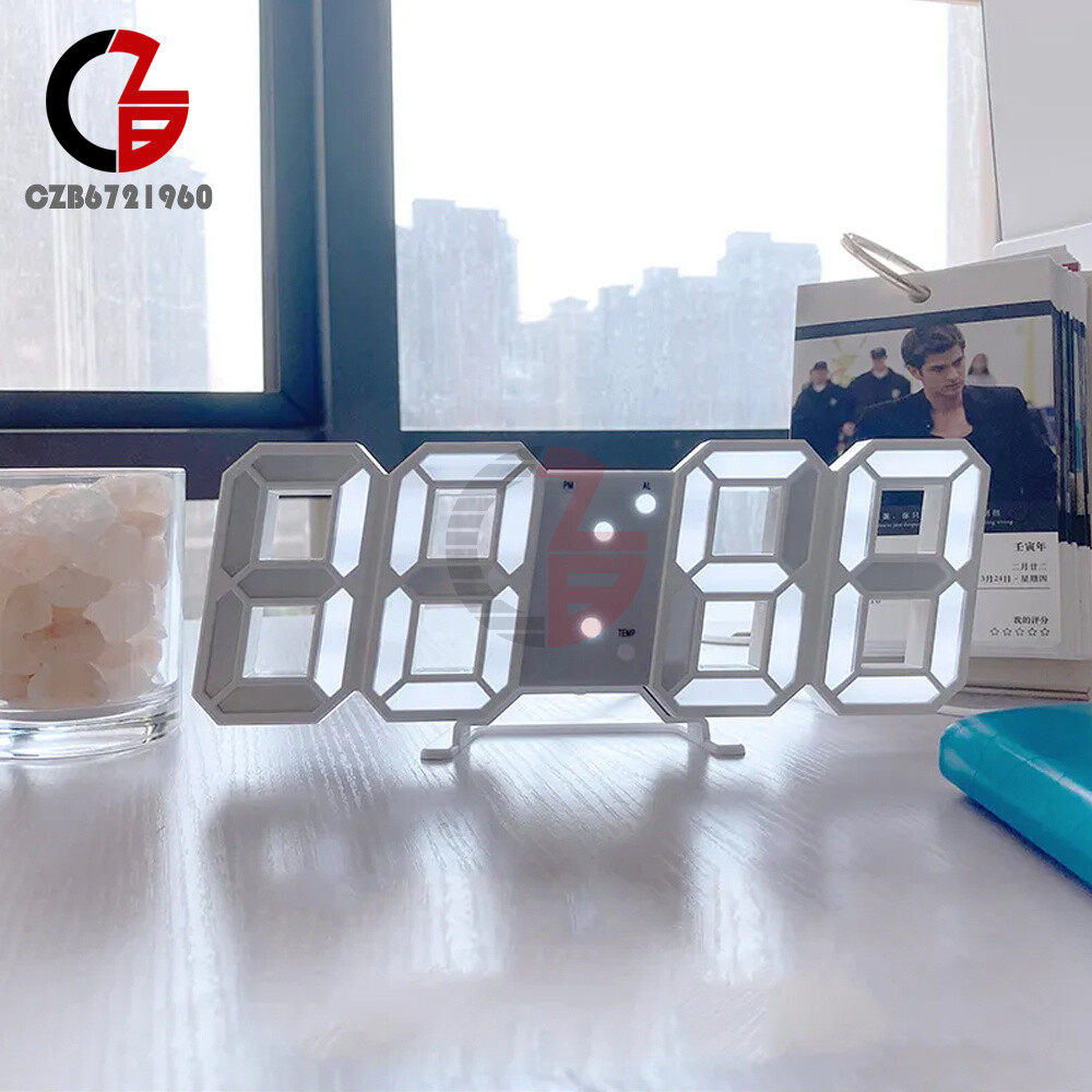 LED Electric Digital Alarm Clock Time/Date/Temperature Display Home Decoration