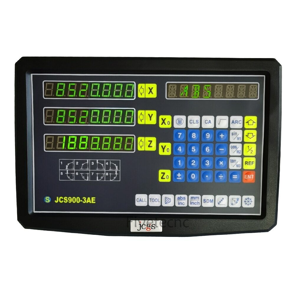 2 Axis Digital Readout 3 Axes DRO Display And Linear Scale Encoder 5um Milling