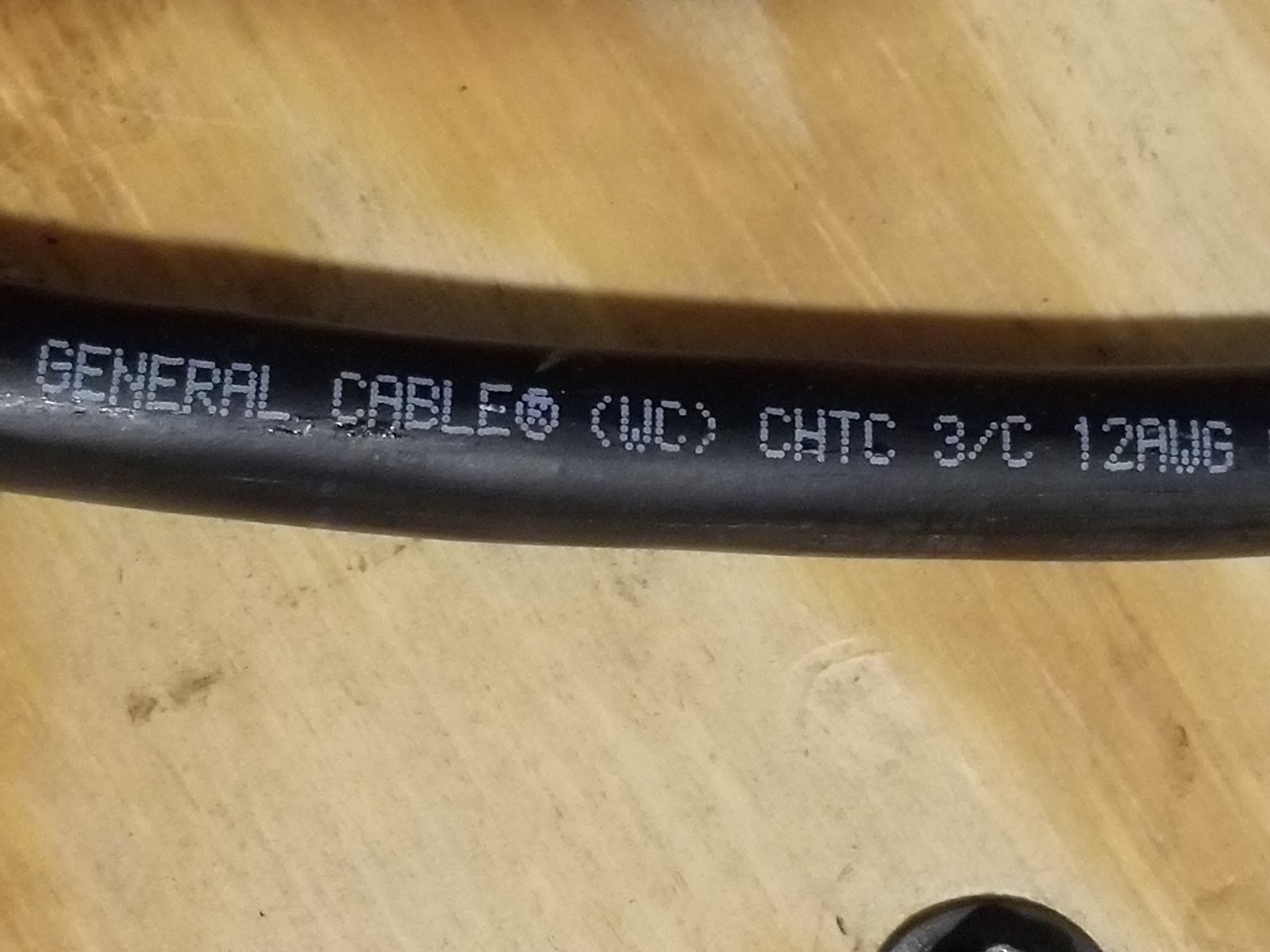 General 223910 12/3C CHTC Tray Cable TC XHHW-2 Conductors XL-CPE Jacket /25ft