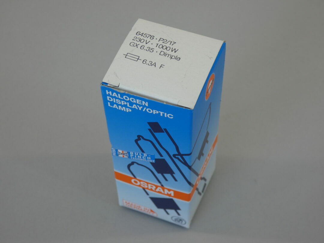 OSRAM 64576 Halogen Display/Optic Bulb 230V 1000W 6.3A – NEW Surplus!