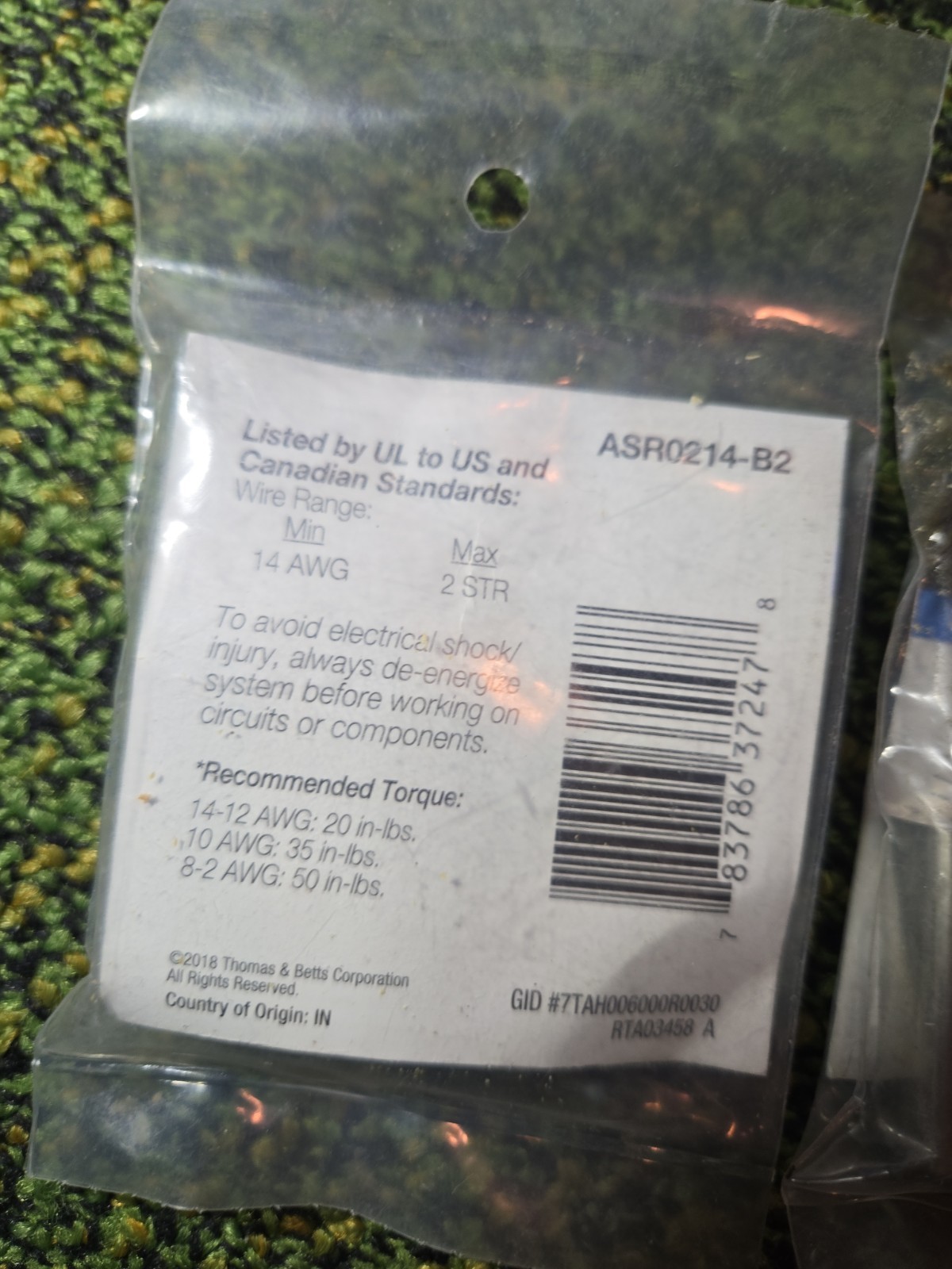 Blackburn ASR0214-B2 Dual-Rated Splicer Reducer 3 paks x 2 Piece Each, NOS