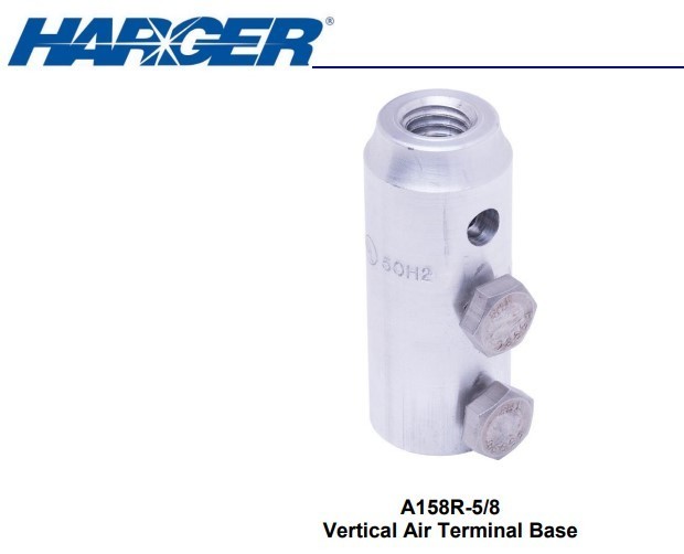 Harger Lightning & Grounding A158R-5/8 Vertical Air Terminal Base *BOX OF 10*