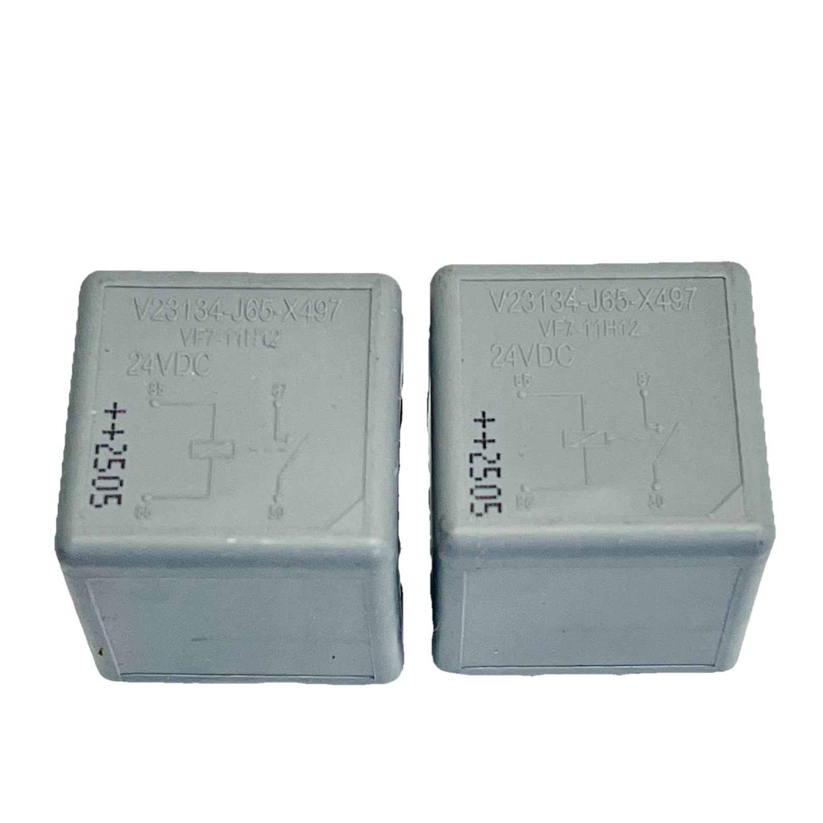(LOT OF 2) TYCO ELECTRONICS V23134-J65-X497 / VF7-11H12 24VDC RELAY
