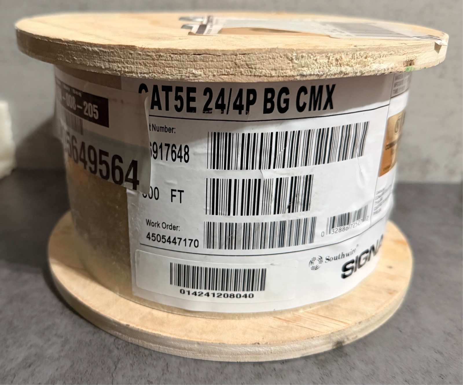 Southwire 300 ft. Tan 24/4 Solid CU CAT5e CMR-CMX Indoor/Outdoor Data Cable