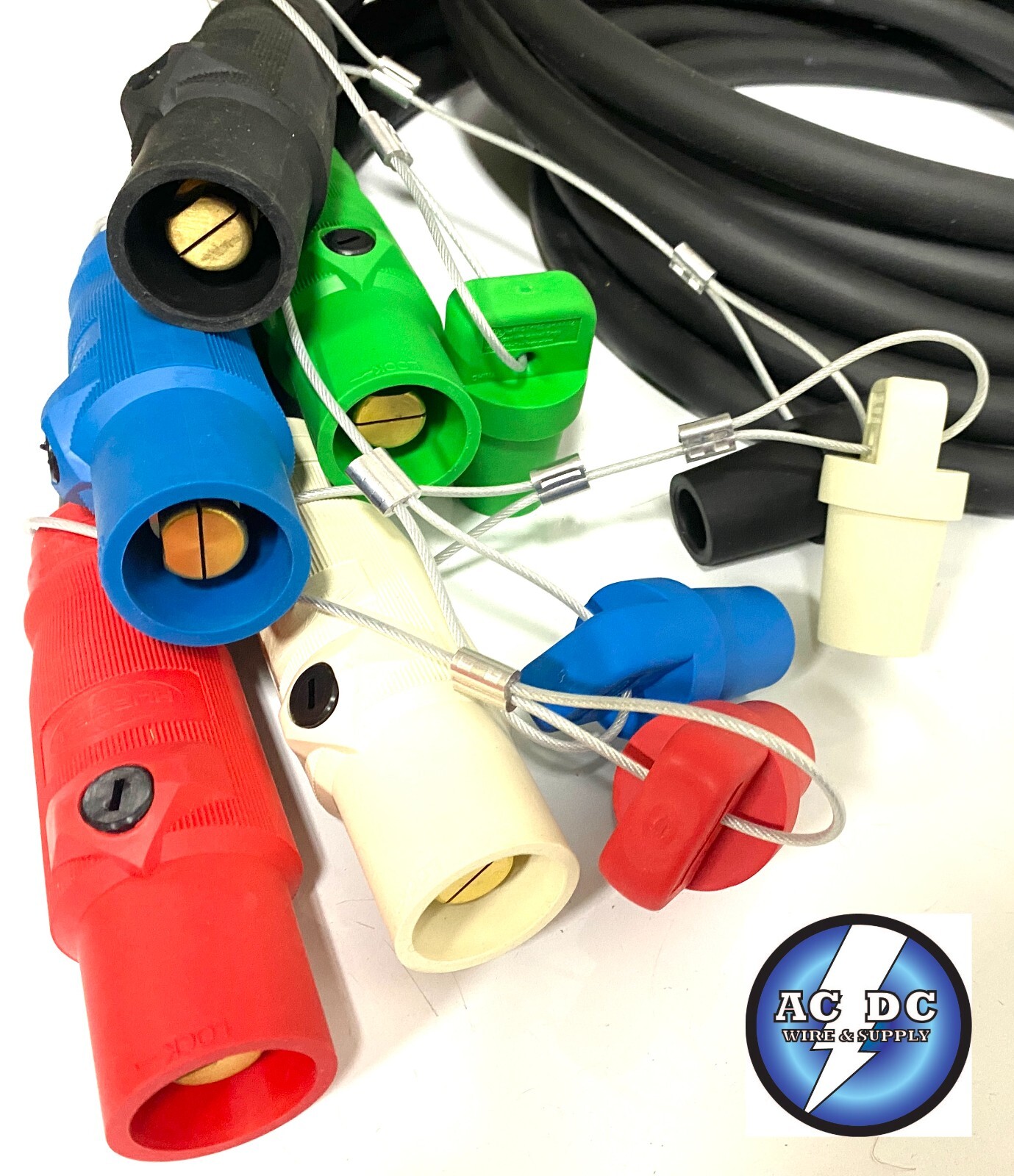 CAM LOCK 4/0 TYPE SC Entertainment ,Generator Power Cables 5 CABLE SET,w CAPS