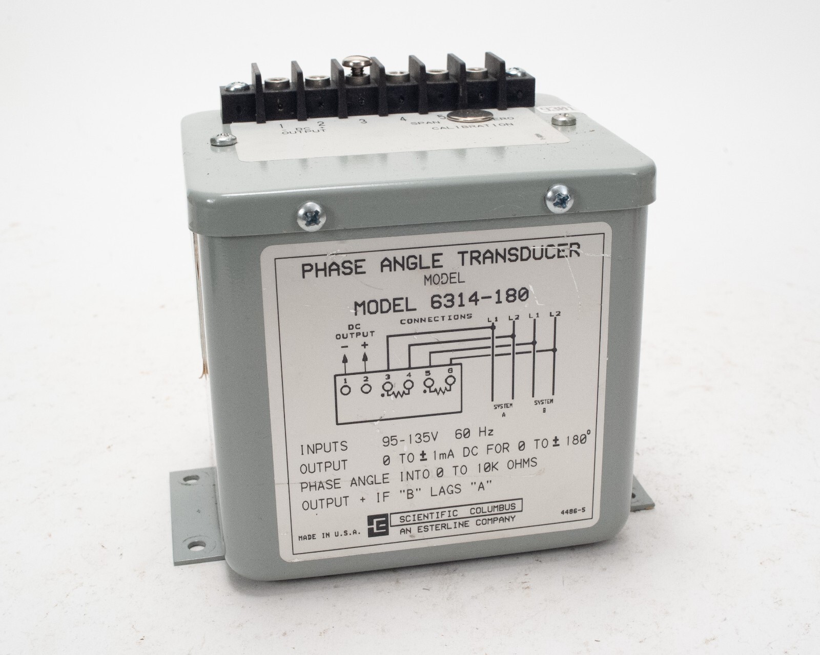 Scientific Columbus 6314-180 Volt Angle Transducer – Multi-discount available