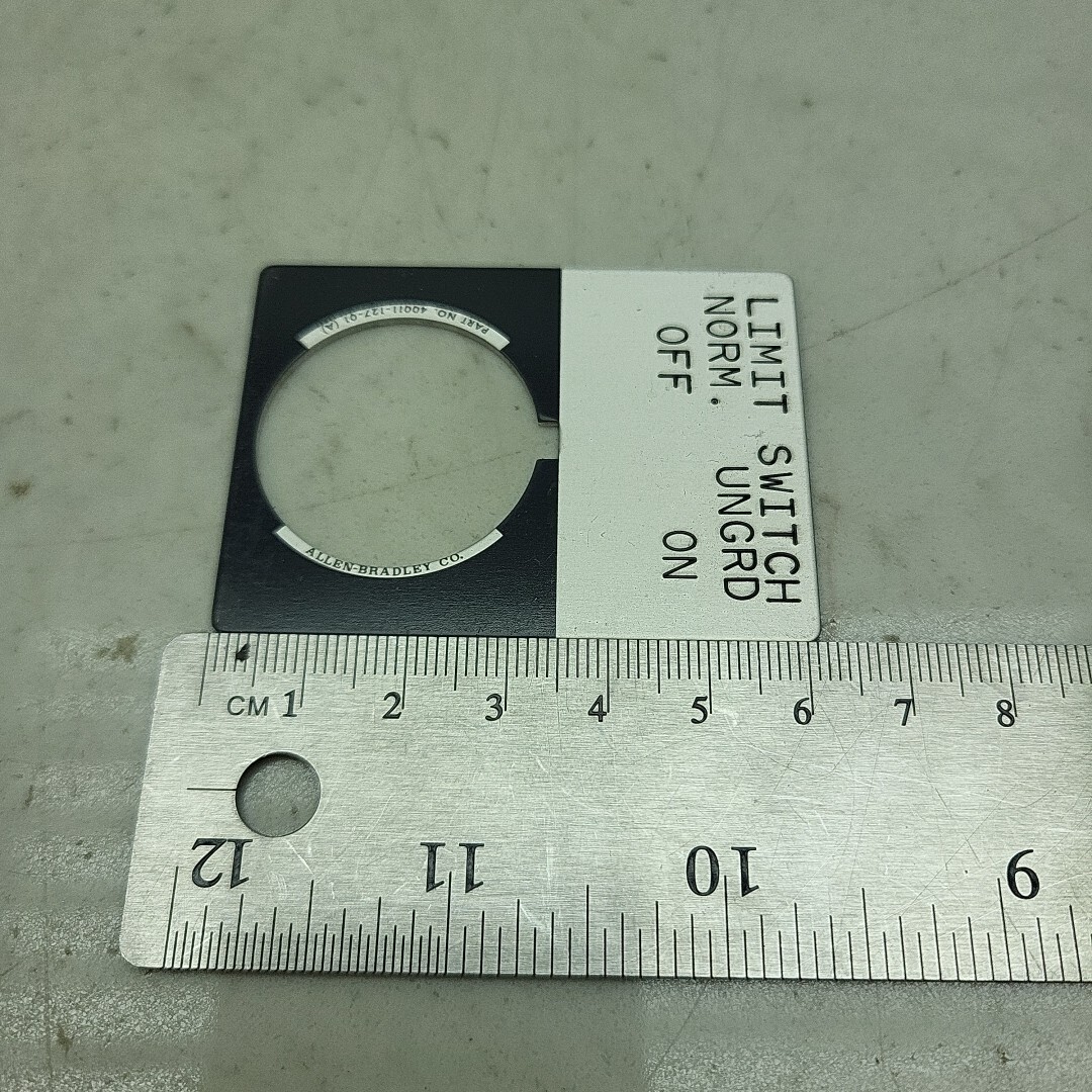 8 Pack Allen Bradley 30mm Push Button Legend Plate ON OFF *New See Pictures