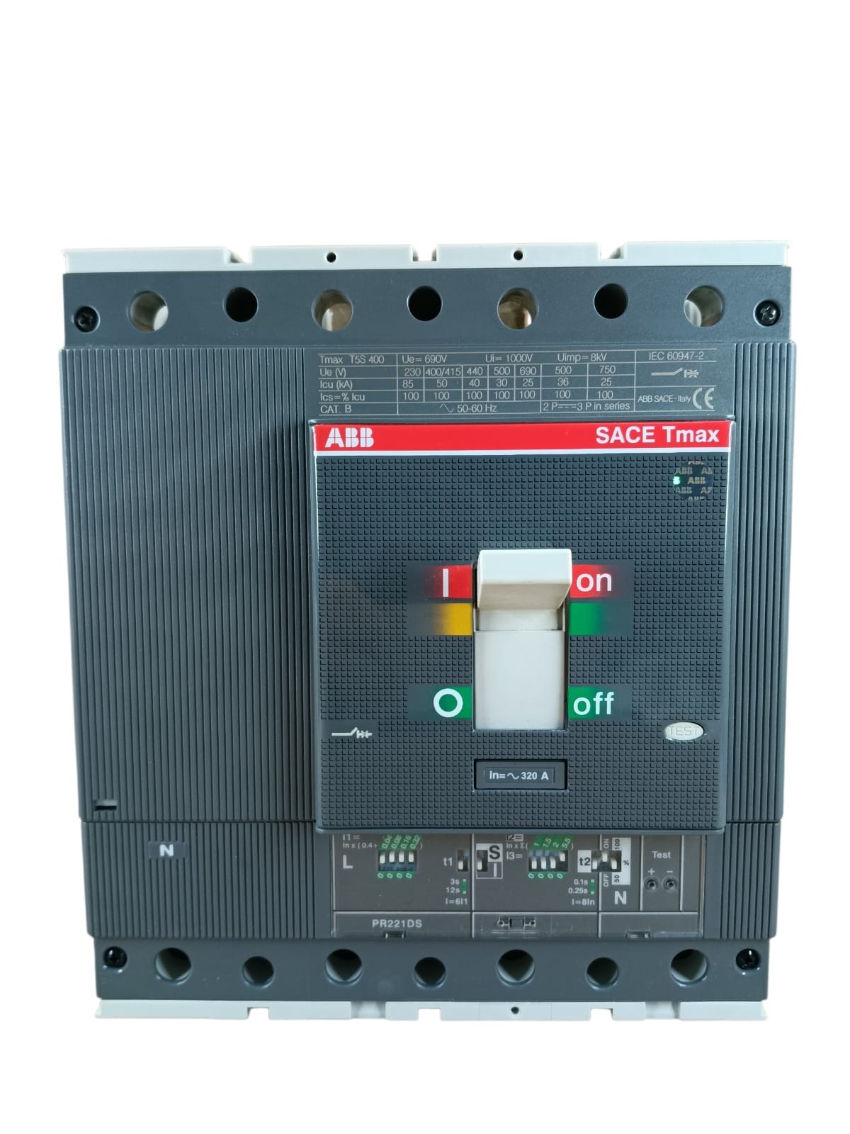 ABB 1SDA054340R1 SWITCH T5S 400 PR221DS-LS/I IN 320 4P F F