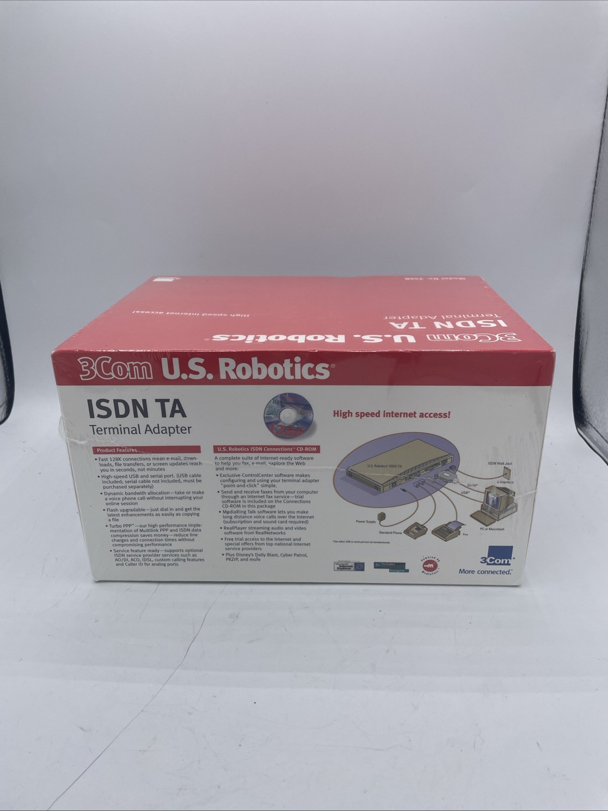 ISDN PRO TA 128K 3COM US ROBOTICS Free Shipping Tested