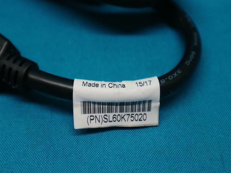 Volex Baohing LL112007 (PN)SL60K75020 (FRU)00XL005 Power Cord