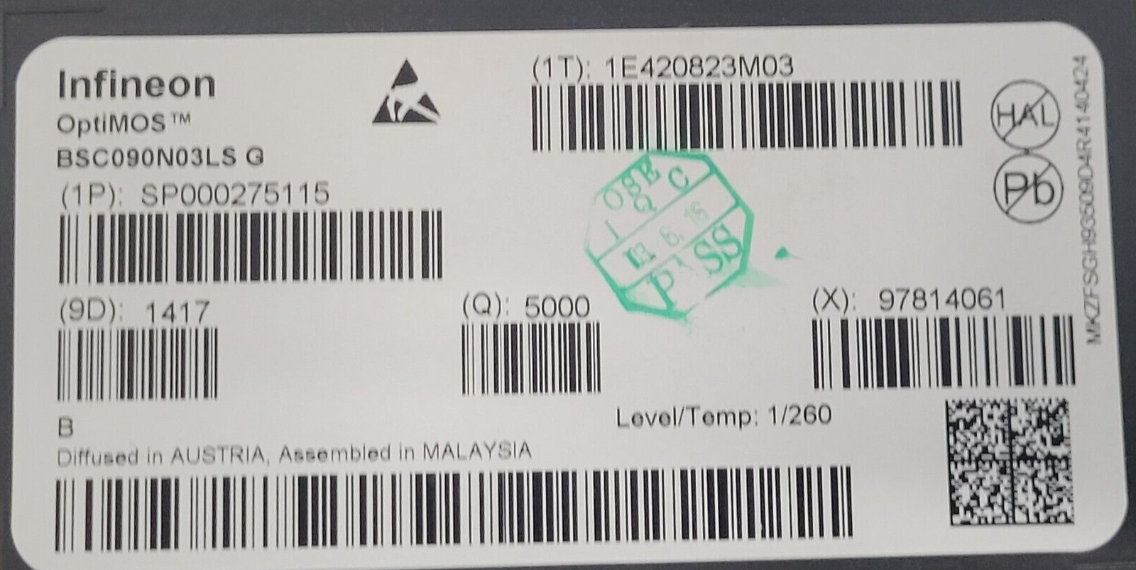 (10 PCS) BSC090N03LSG INFINEON MOSFET N-CH 30V 13A/48A TDSON
