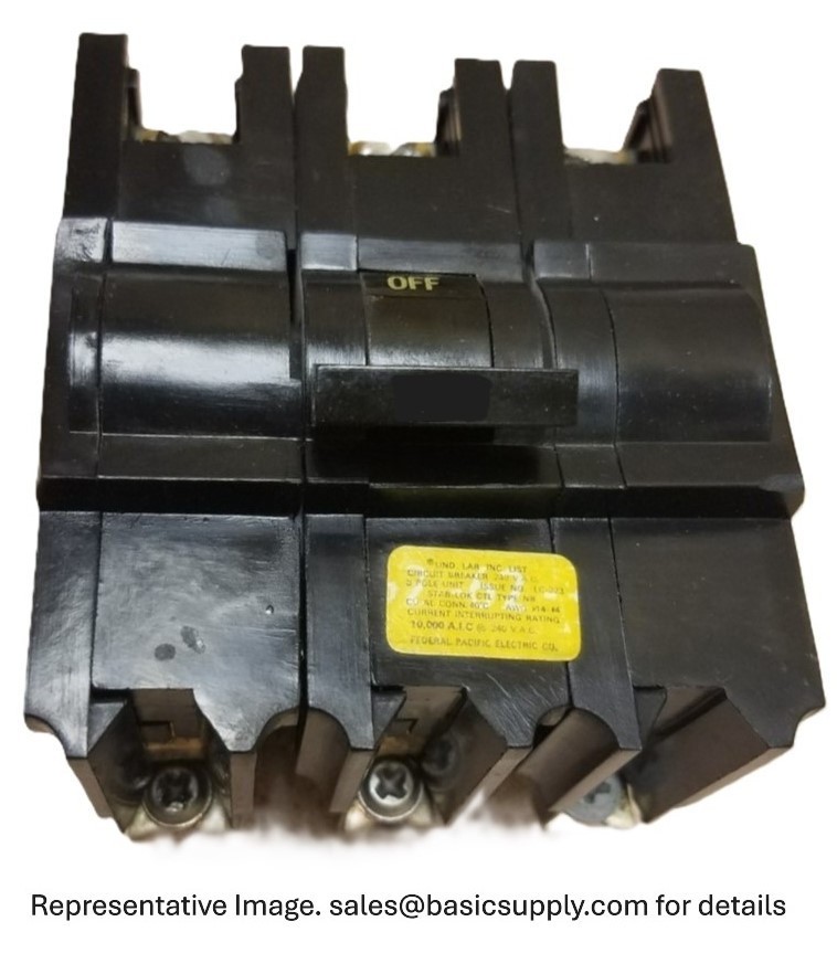 NB370 Federal Pacific 3-Pole 70A Bolt-On Circuit Breaker Pre-Owned