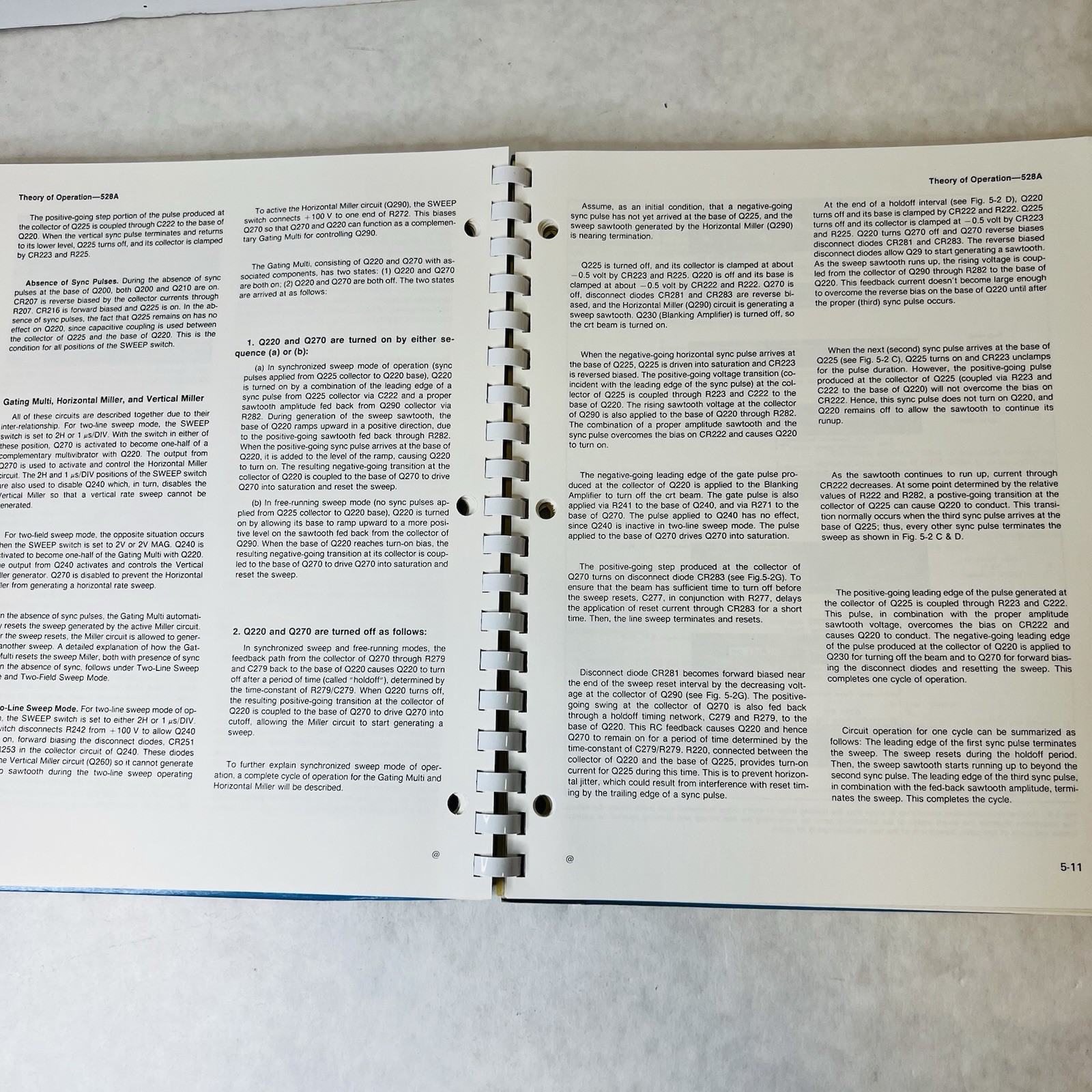 Original Tektronix 528A Instruction Manual