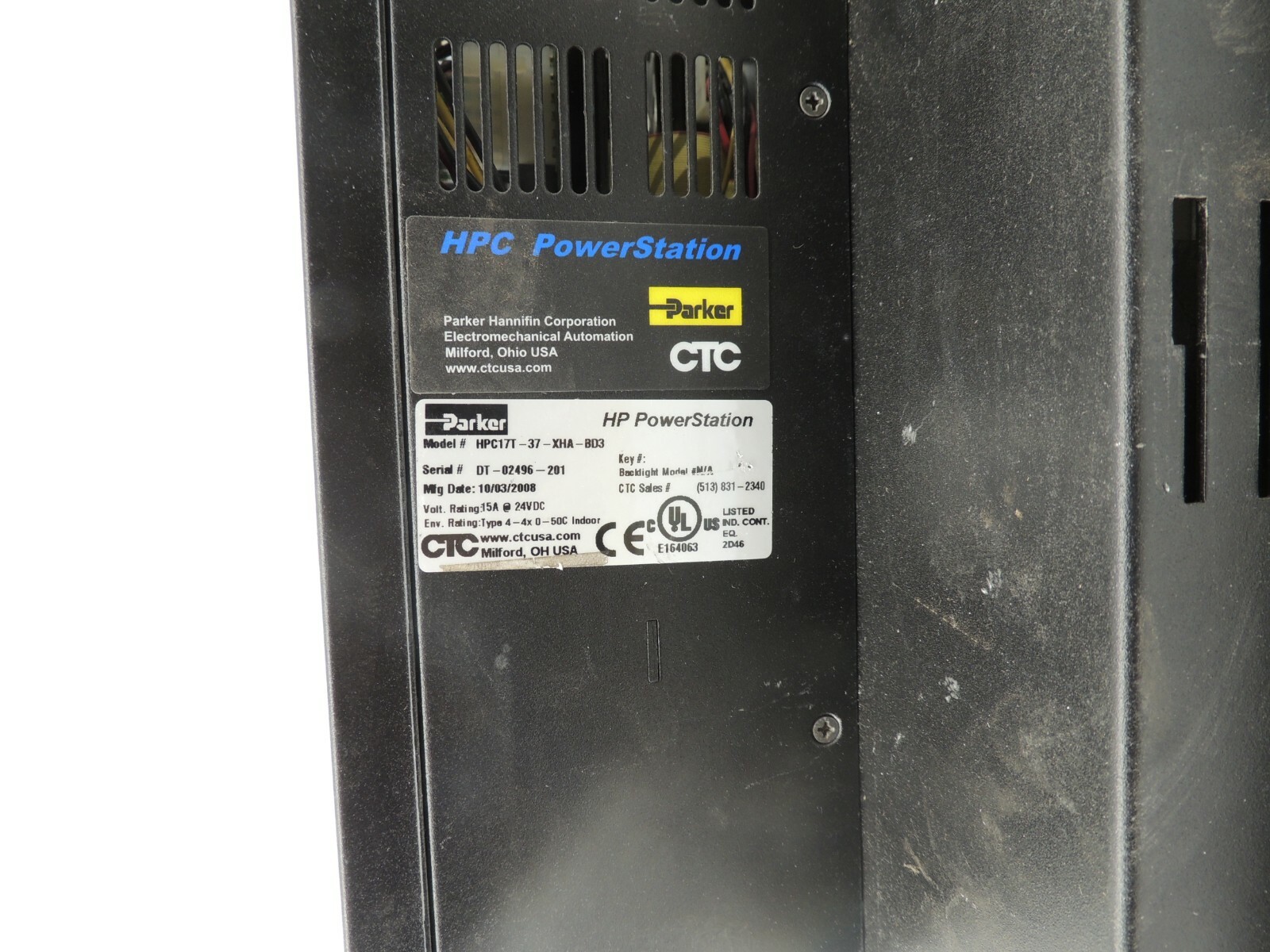 PARKER CTC OPERATOR INTERFACE, HPC POWERSTATION HPC17T-37-XHA-BD3