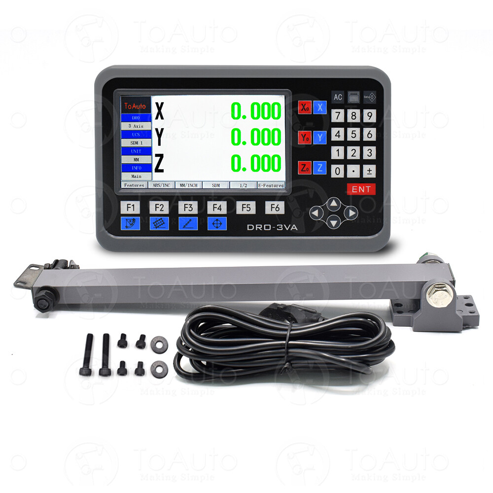 2 /3 Axis LCD DRO + Linear Scales Digital Readout Kit for Milling Lathe Machine