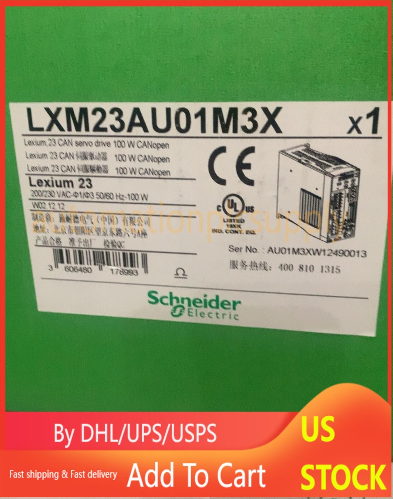 Servo Drive LXM23AU01M3X Ship US Free TAX