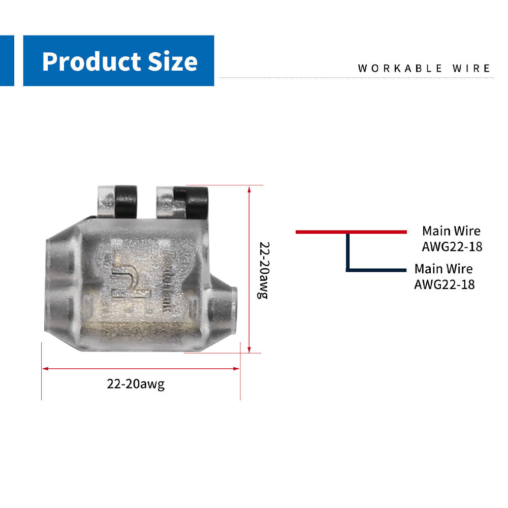 24X Low Voltage Wire Connectors Quick Solderless Wire Splice Connector 1/2/3 Way