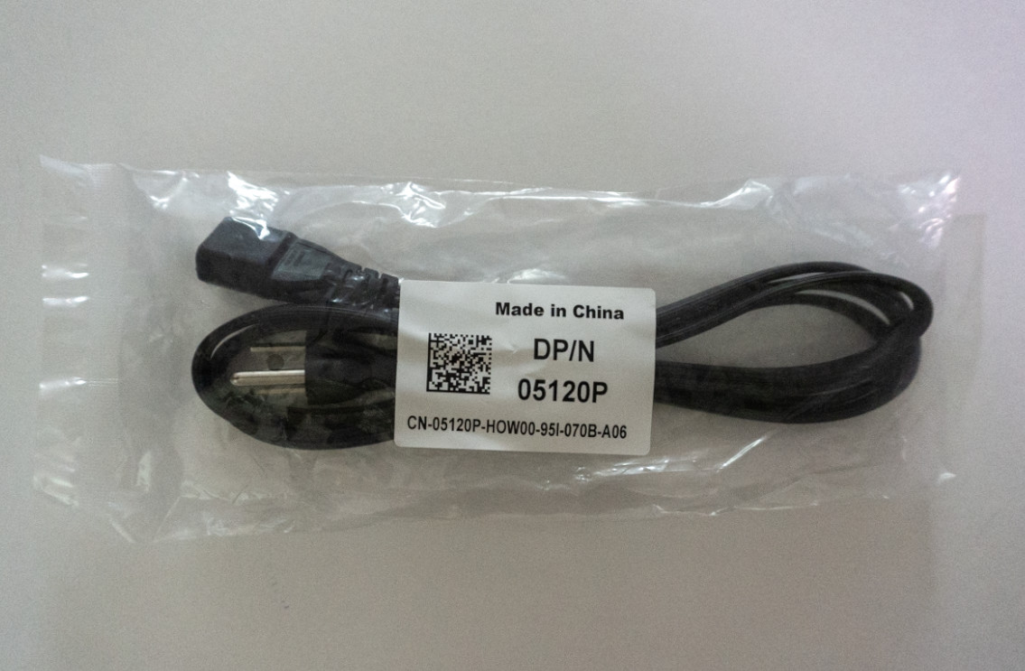 2 pack Genuine DELL DP/N 05120P 6ft AC 3-Prong Black Power Cord Cable 10A 125V