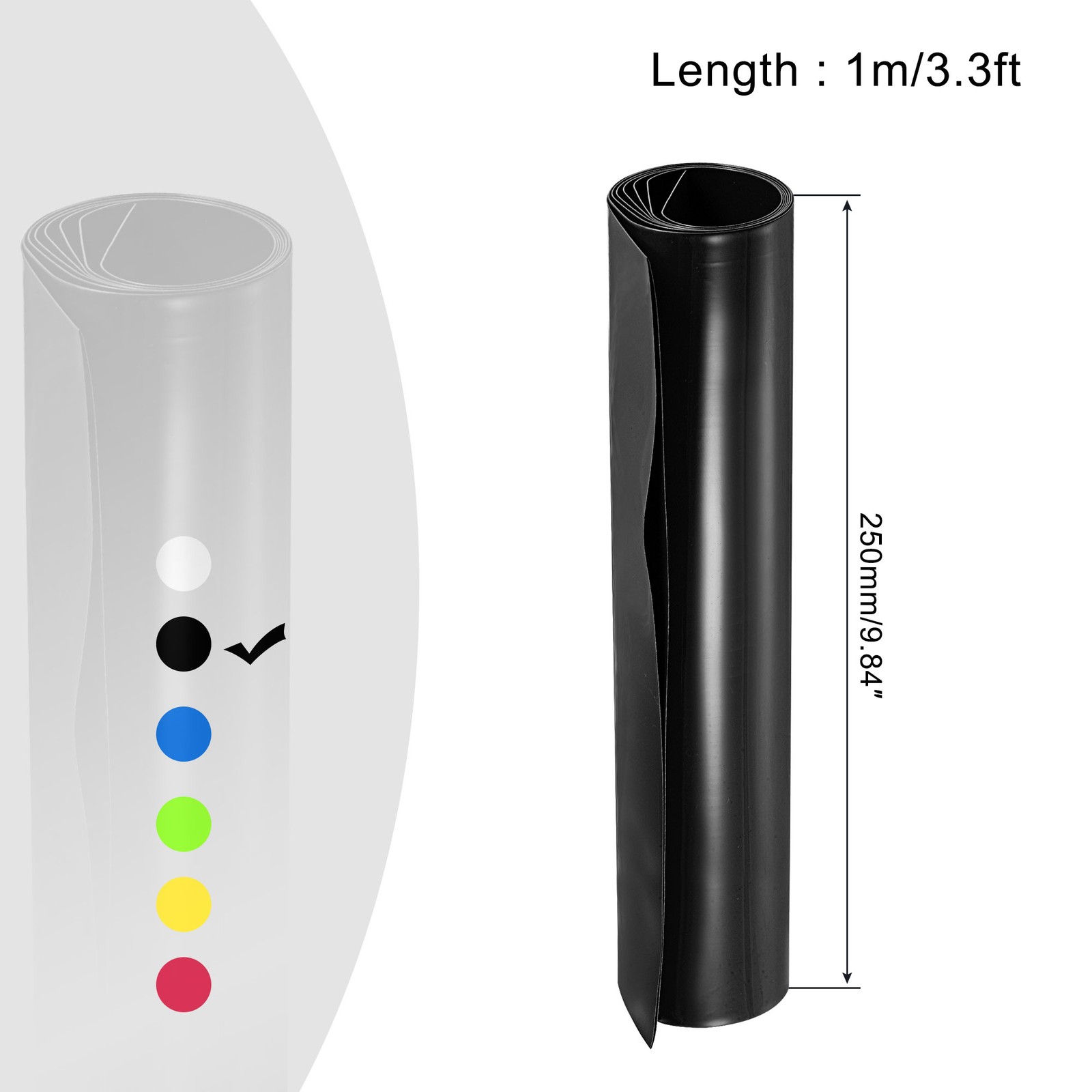 Battery Wrap 250mm Flat 3.3FT PVC Heat Shrink Tube Wraps