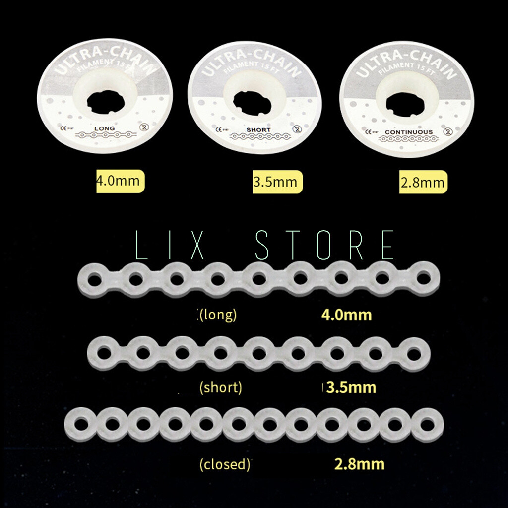 5pc Orthodontic Rubber Band Braces Rubber Bands Teeth Elastic Rubber Chain Oral/