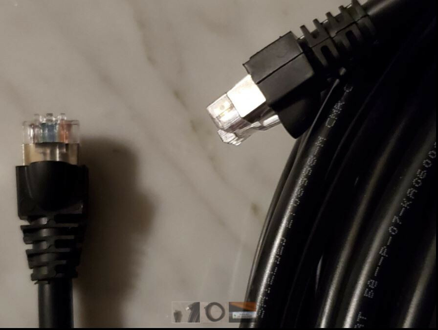 CAT5e Shielded Black Patch Cable, 50′, STP, RJ45