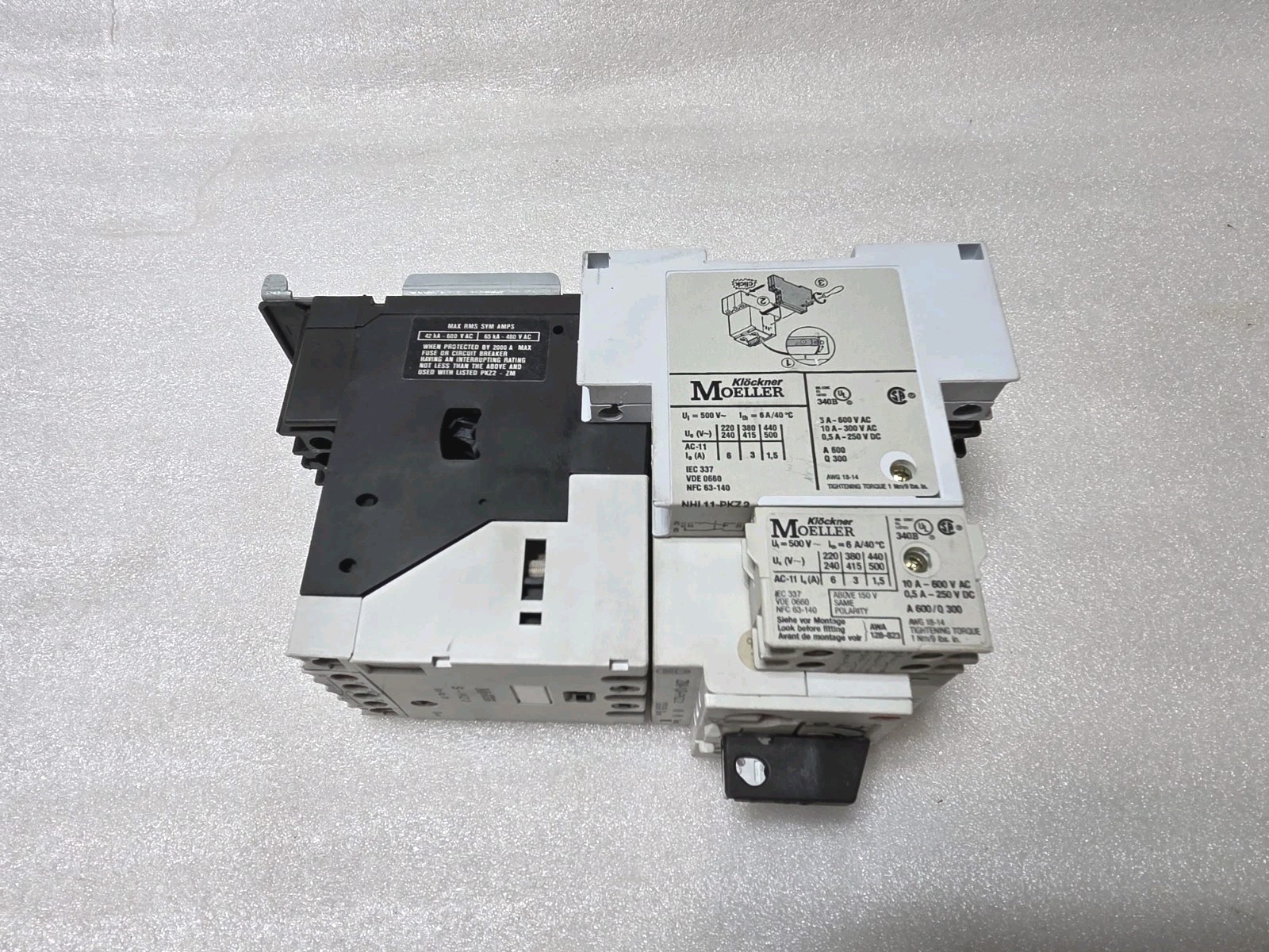 Klockner Moeller S-PKZ2,  ZM-1,0-PKZ2,PKZ2 Combination Starter Motor Protector