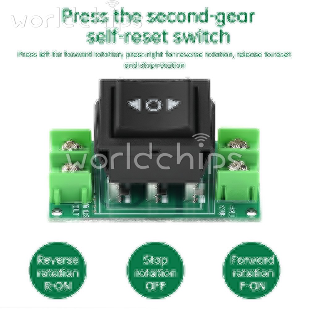 DC 0-120V DC Motor Controller Forward/Stop/Reverse Switch Module 5A 10A 20A