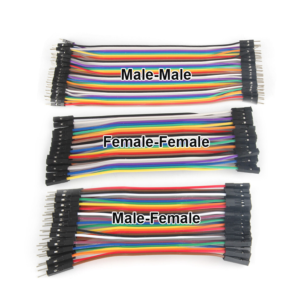 40 Pin Dupont Cables M-F, M-M, F-F Jumper Breadboard Wire GPIO Ribbon Pi Arduino