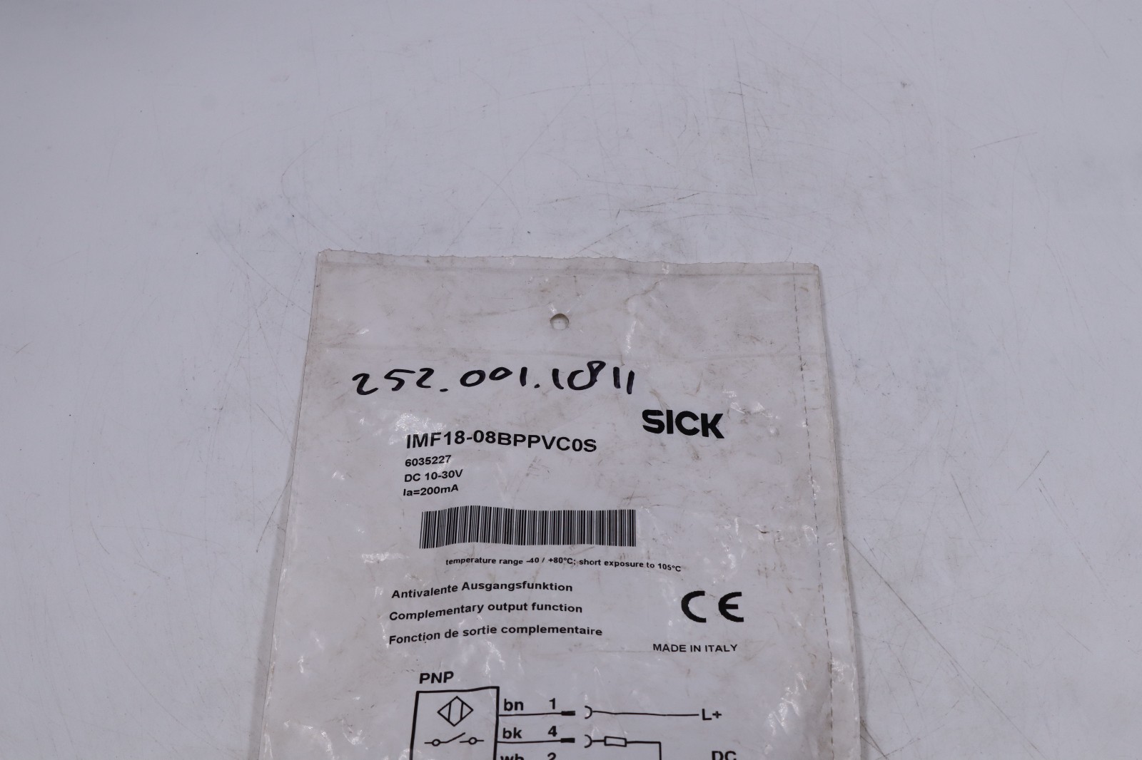 SICK IMF18-08BPPVC0S MADE IN ITALY