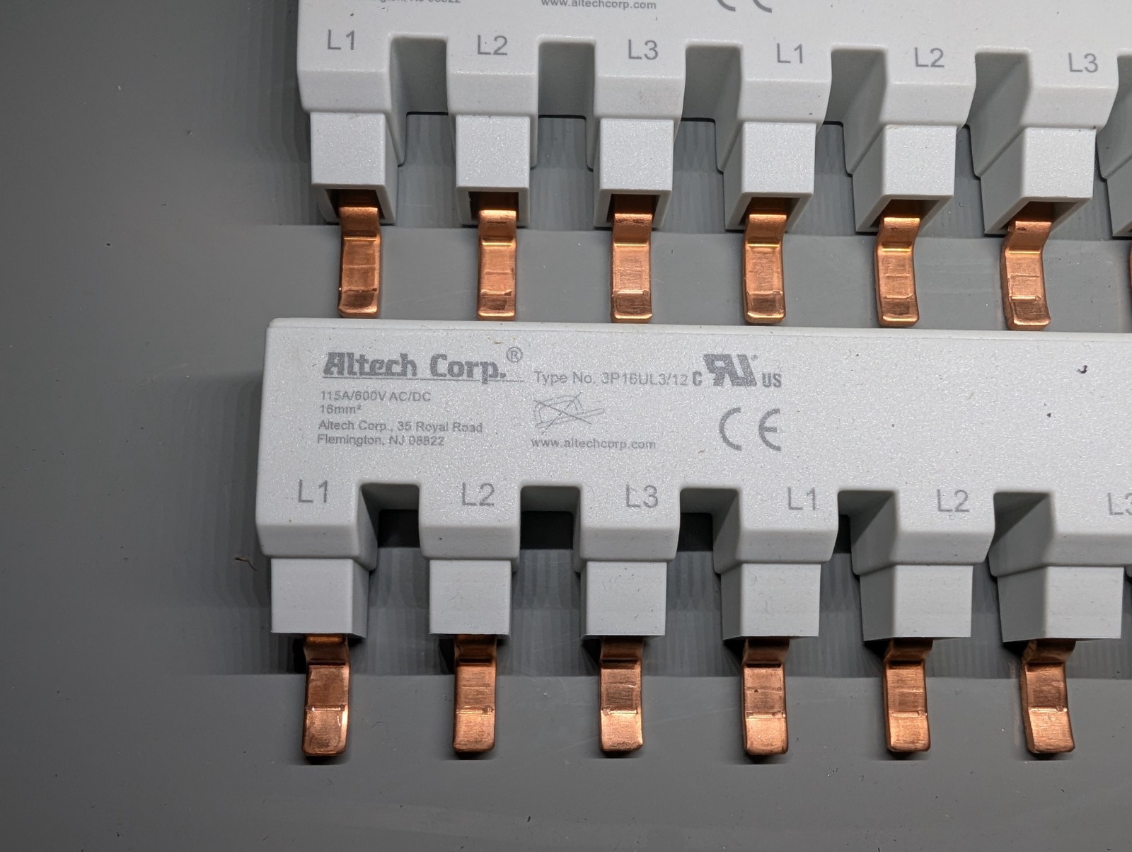 3x Bus bar ALTECH CORP 2P16UL3/12 / 2P16UL312