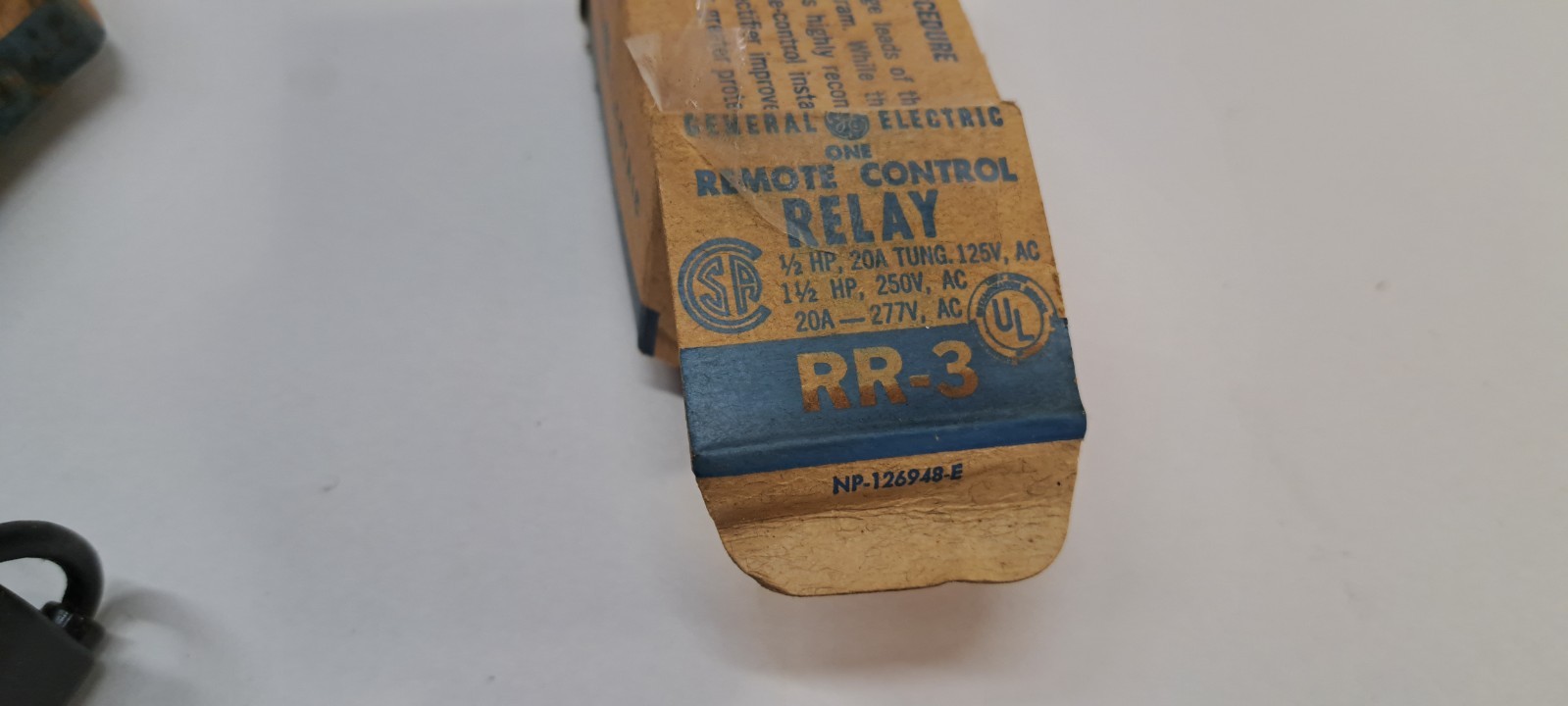 lot of 2 GE Low voltage Relay RR3