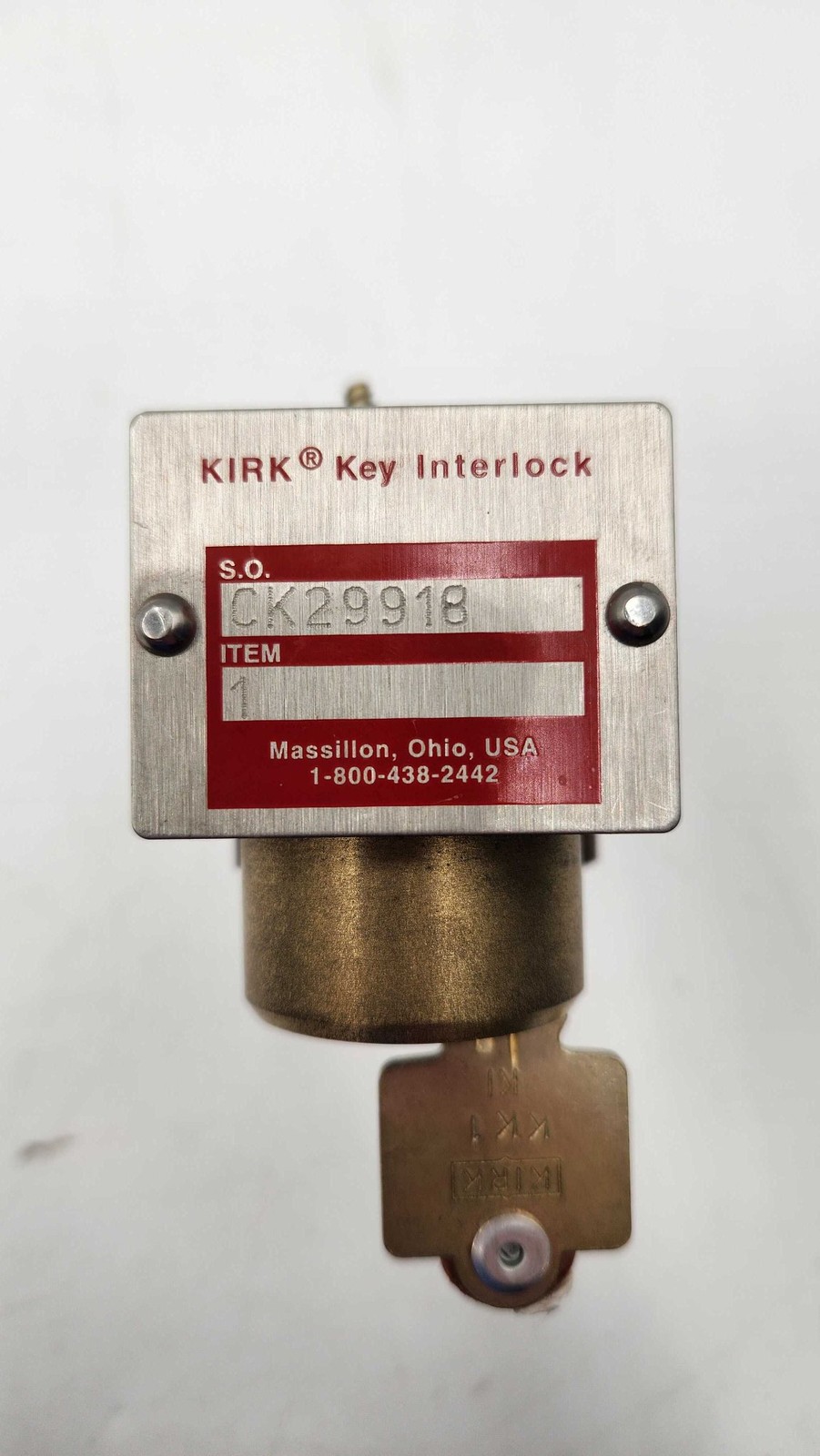Kirk CK29918 Accessory Key Interlock 4″x2″ 2lbs