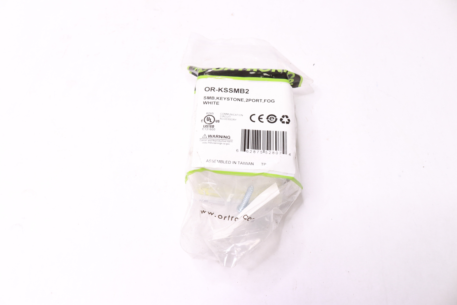(2-Pk) Ortronics 2-Port TechChoice Surface Mount Box Fog White OR-KSSMB2
