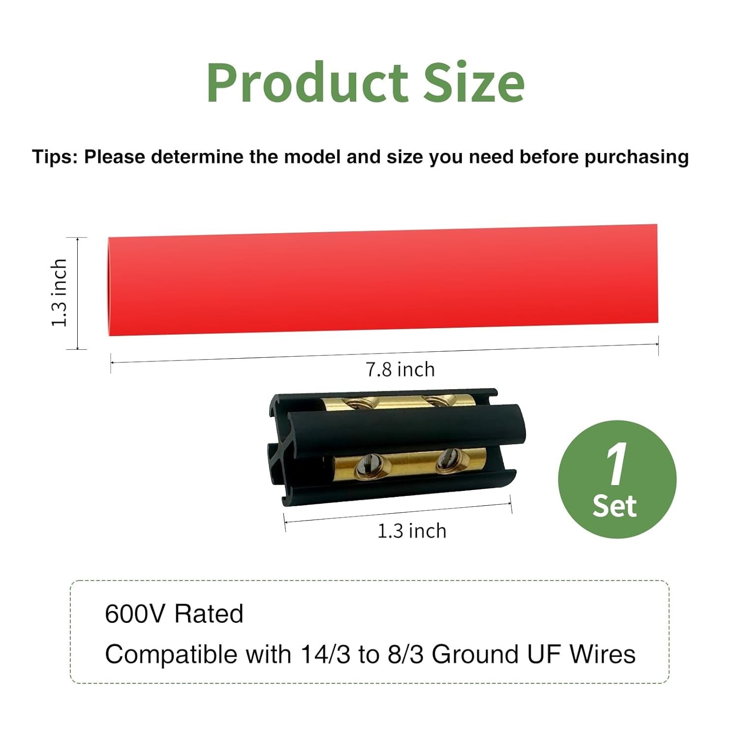 Underground Wire Splice Kit Direct Burial Waterproof UF Cable Connector 14/3-8/3