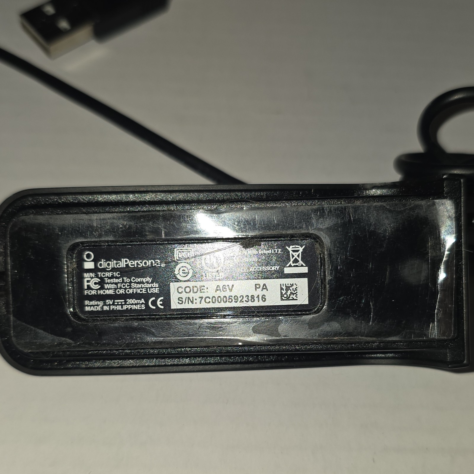 digitalPersona Eikon Touch USB Fingerprint Reader TCRF1C Model Eikon Touch USB